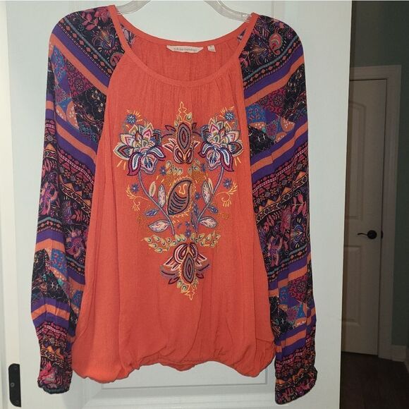 Soft Surroundings Rio Boho Embroidered Blouse - Picture 5 of 10